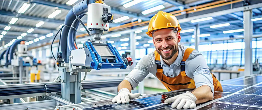 Endüstri 4.0 ve ERP entegrasyonu ile akıllı fabrikalar için çözümler sunan bir grafik.